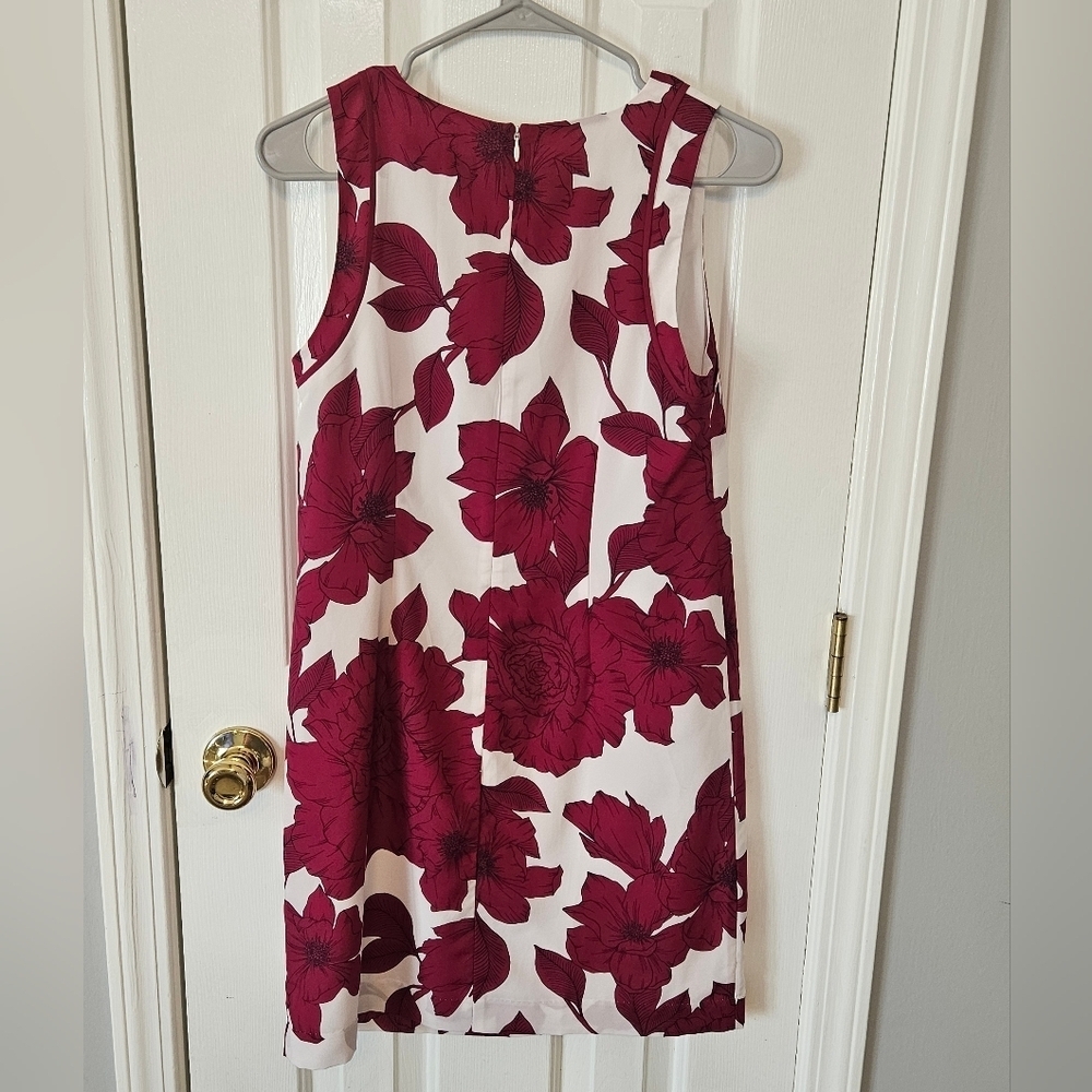 Banana Republic Factory pink and white floral sheath dress size 4P - Picture 2 of 3